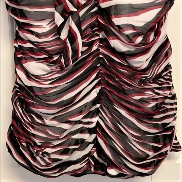 Small Halter Top from EXPRESS Stylish Halter Neck Ruched - Black, White, and Red - Picture 4 of 8